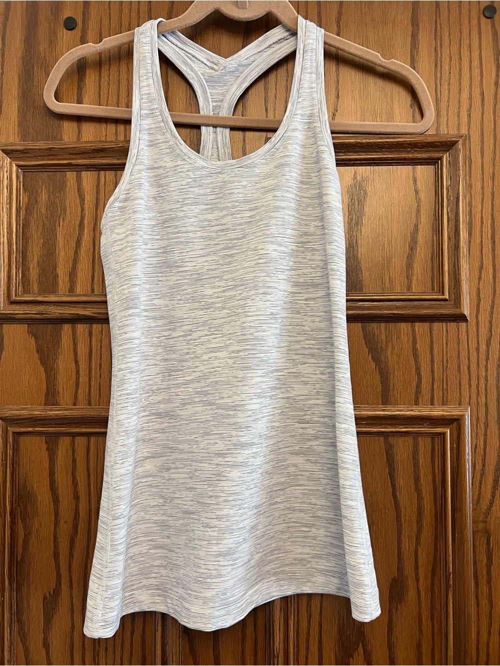 lululemon Cool Racerback Tank – Heathered White/Gray – Sz 2/4